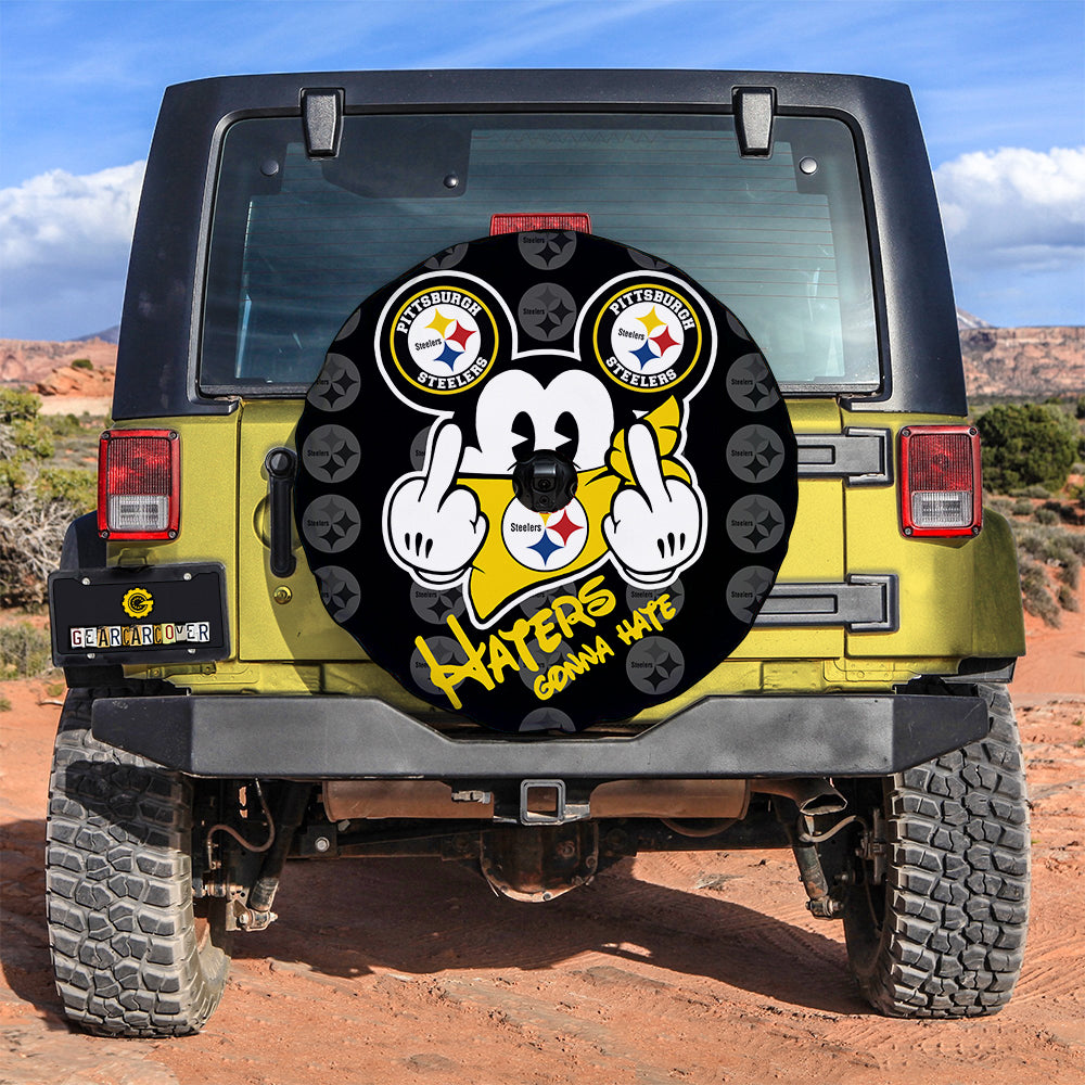 Pittsburgh Steelers Spare Tire Covers With Camera Hole Custom Car Accessories - Gearcarcover - 3