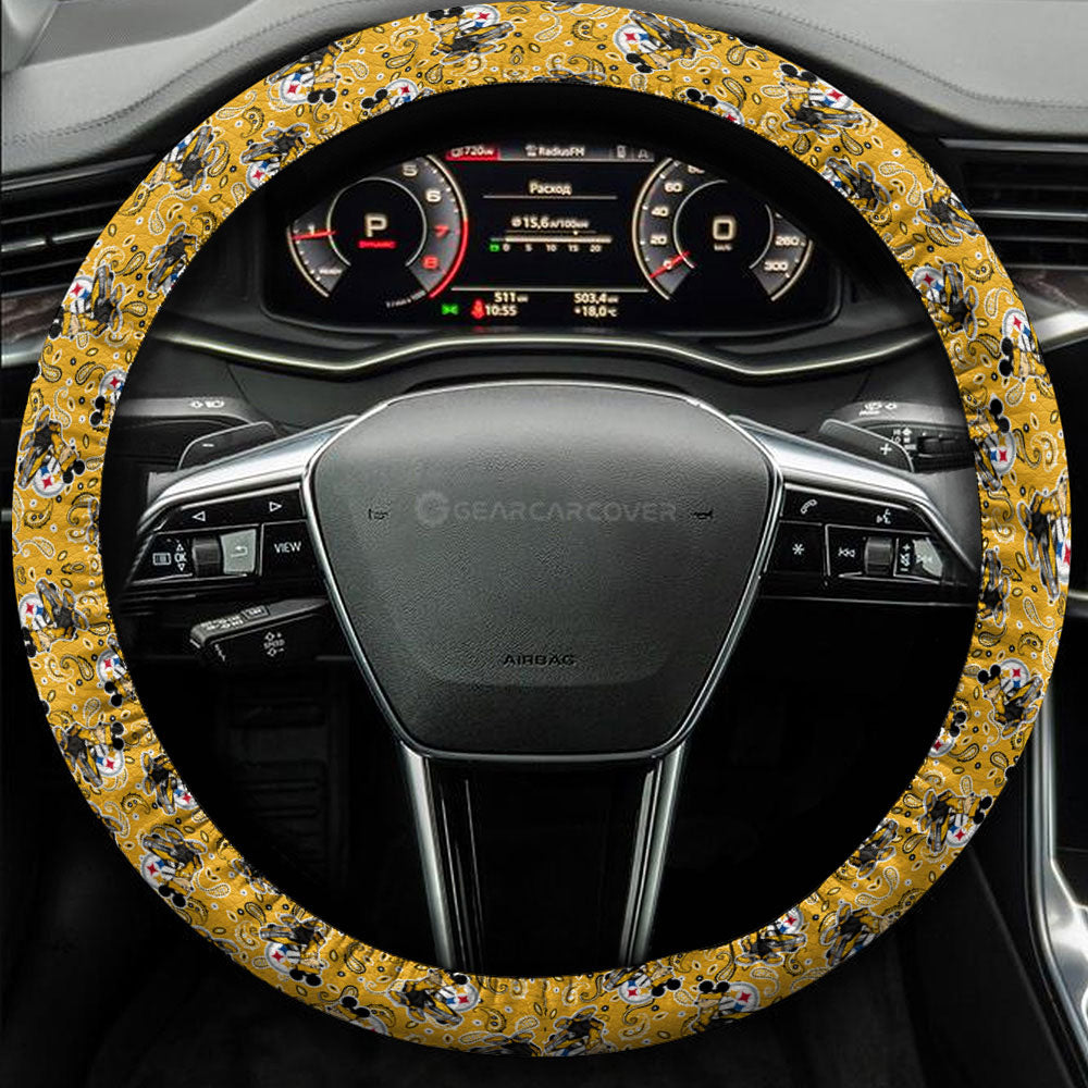 Pittsburgh Steelers Steering Wheel Cover Cartoon Theme Collection - Gearcarcover - 3