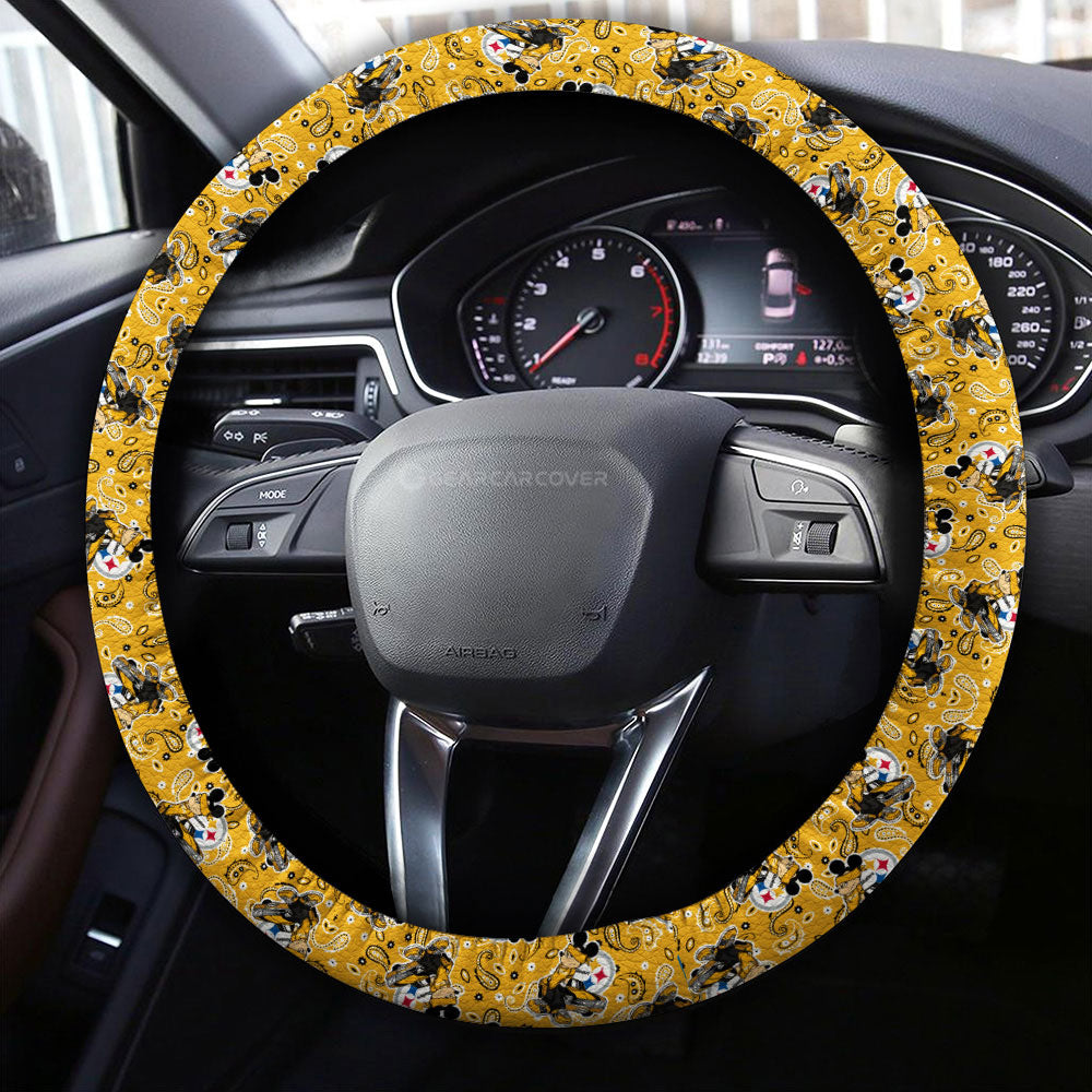 Pittsburgh Steelers Steering Wheel Cover Cartoon Theme Collection - Gearcarcover - 4