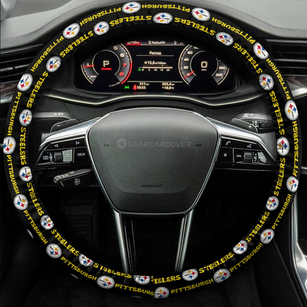 Pittsburgh Steelers Steering Wheel Cover Sporty Team Collection - Gearcarcover - 3