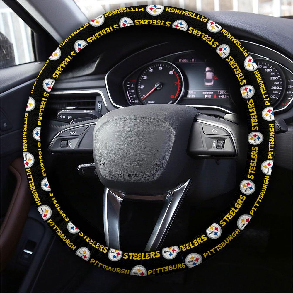 Pittsburgh Steelers Steering Wheel Cover Sporty Team Collection - Gearcarcover - 4