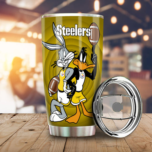Pittsburgh Steelers Tumbler Cup Custom Car Accessories - Gearcarcover - 2