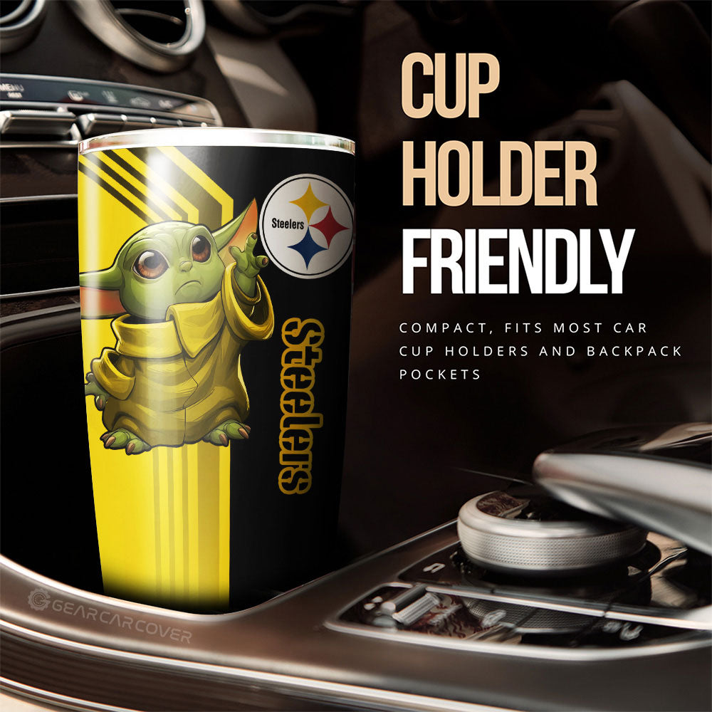 Pittsburgh Steelers Tumbler Cup Custom Car Accessories - Gearcarcover - 3