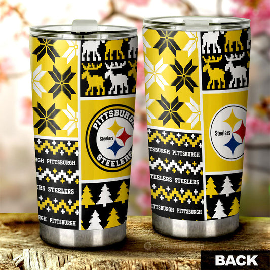 Pittsburgh Steelers Tumbler Cup Custom Ugly Style Car Accessories - Gearcarcover - 2