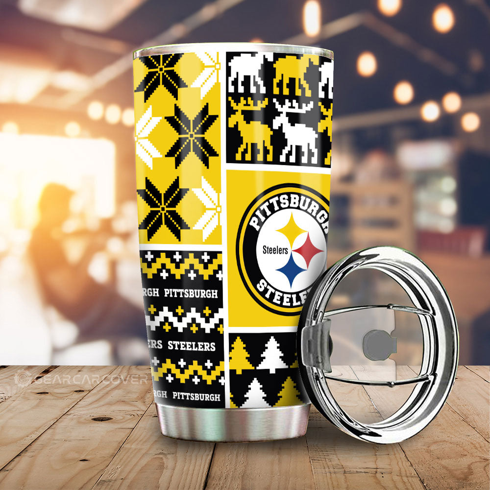Pittsburgh Steelers Tumbler Cup Custom Ugly Style Car Accessories - Gearcarcover - 1