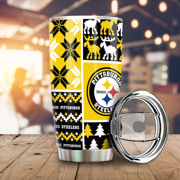 Pittsburgh Steelers Tumbler Cup Custom Ugly Style Car Accessories - Gearcarcover - 1