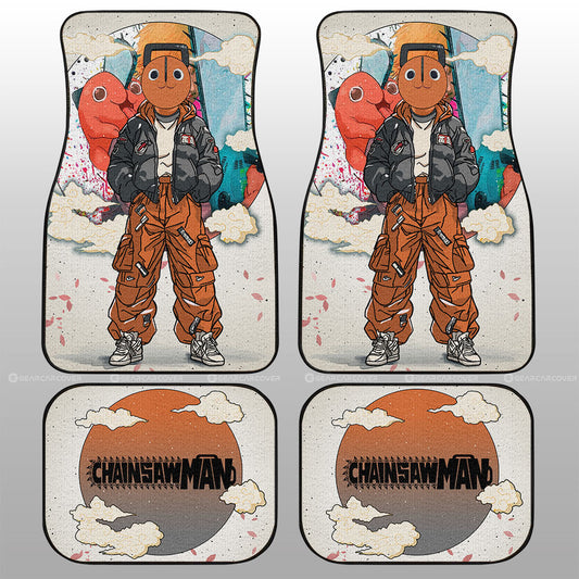 Pochita Car Floor Mats Anime Collection - Gearcarcover - 1