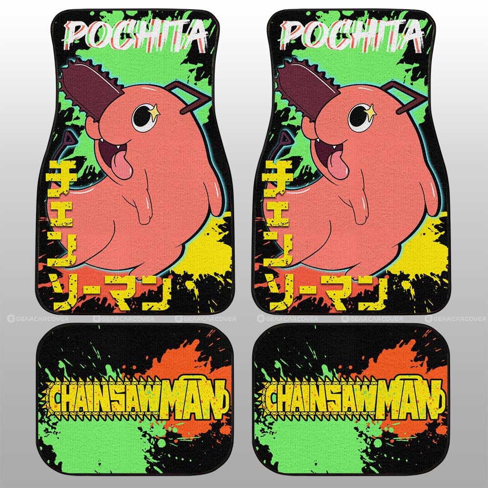 Pochita Car Floor Mats Custom Car Accessories - Gearcarcover - 2