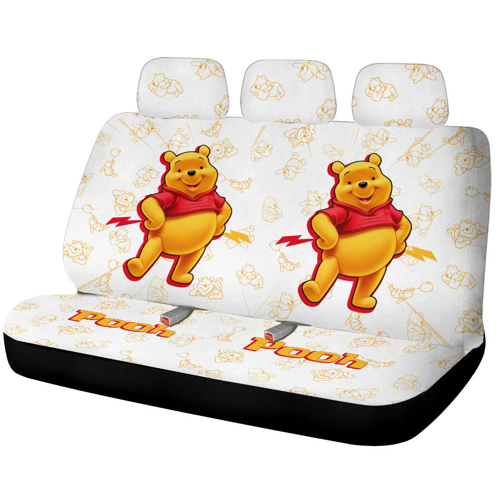 Pooh Car Back Seat Cover Custom Cartoon Car Accessories - Gearcarcover - 1