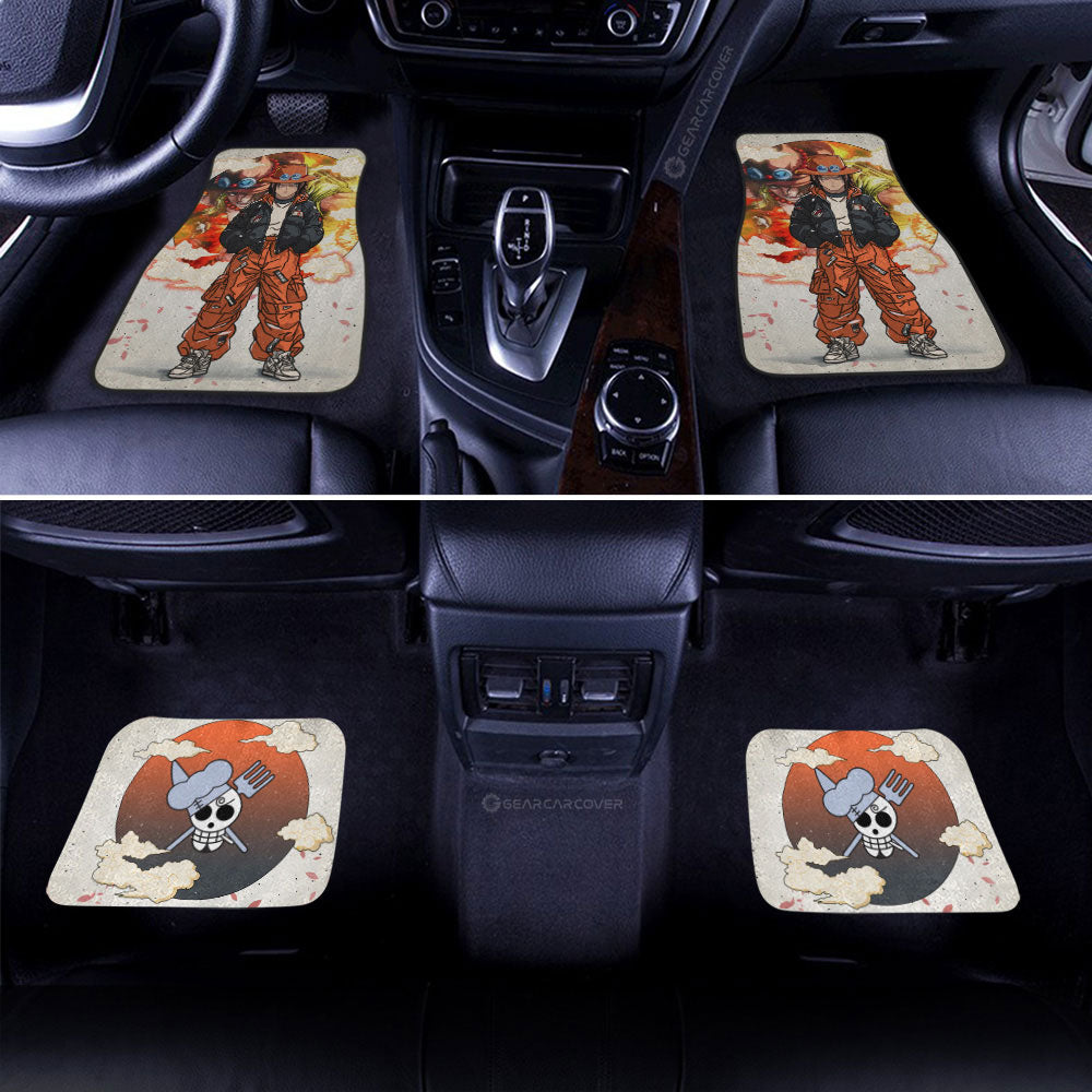 Portgas D Ace Car Floor Mats Anime Collection - Gearcarcover - 2