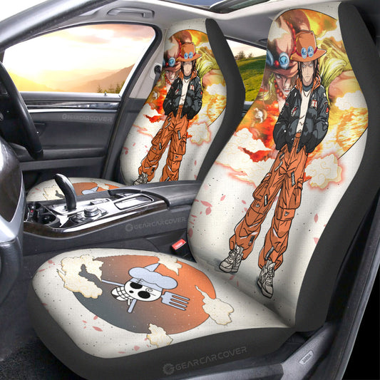 Portgas D Ace Car Seat Covers Anime Collection - Gearcarcover - 1