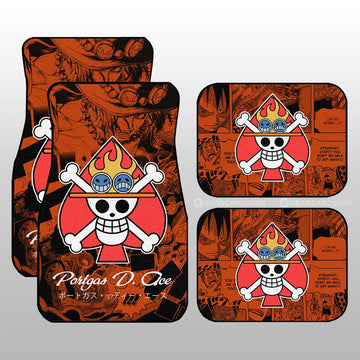 Portgas D. Ace Car Floor Mats Custom Manga For Fans Car Accessories - Gearcarcover - 1