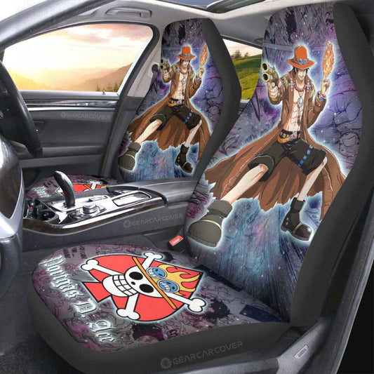 Portgas D. Ace Car Seat Covers Custom Car Accessories Manga Galaxy Style - Gearcarcover - 2
