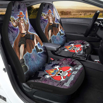 Portgas D. Ace Car Seat Covers Custom Car Accessories Manga Galaxy Style - Gearcarcover - 1