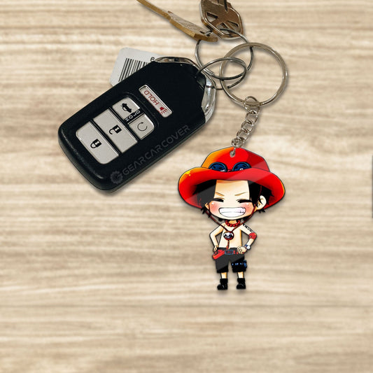 Portgas D. Ace Keychains Custom One Piece Anime Car Accessories - Gearcarcover - 1