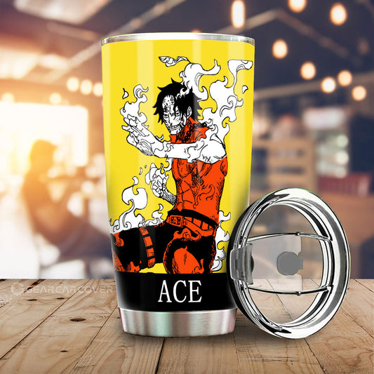 Portgas D. Ace Tumbler Cup Custom Car Accessories Manga Style - Gearcarcover - 2