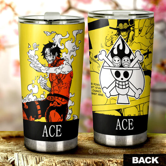 Portgas D. Ace Tumbler Cup Custom Car Accessories Manga Style - Gearcarcover - 1