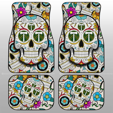 Portland Timbers Car Floor Mats Custom Sugar Skull Car Accessories - Gearcarcover - 1