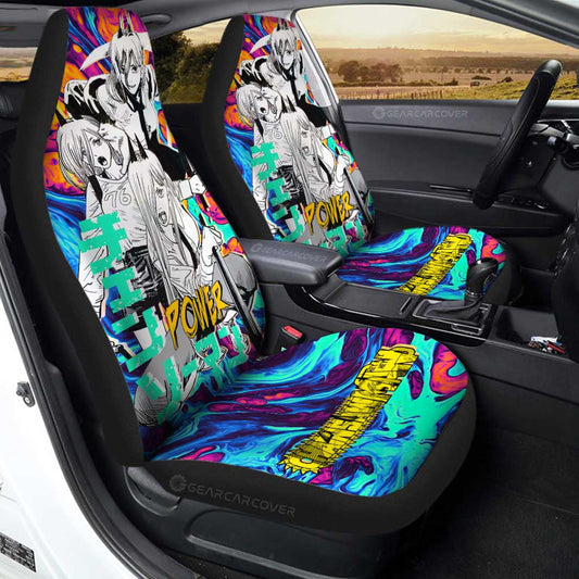 Power Car Seat Covers Custom Chainsaw Man Anime - Gearcarcover - 1