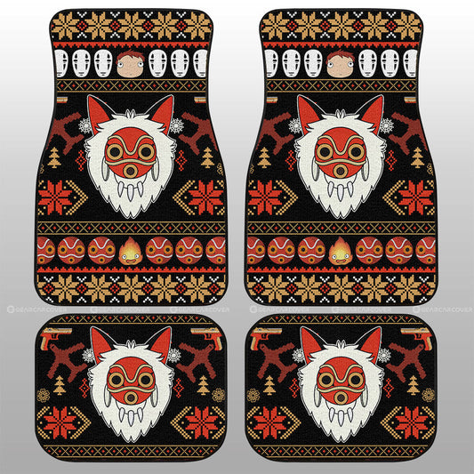 Princess Mononoke Mask Car Floor Mats Custom Car Accessories - Gearcarcover - 1