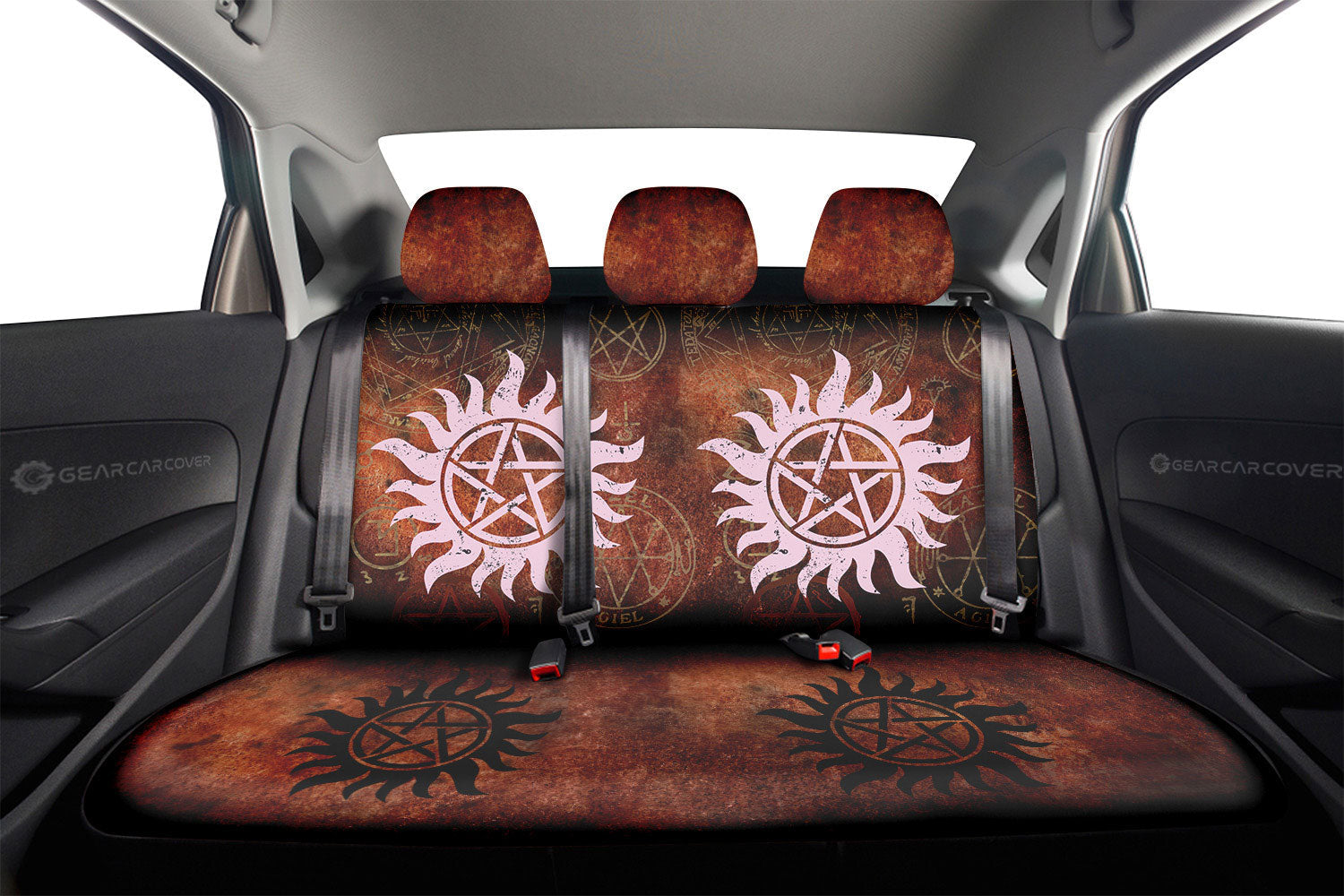 Protection Tattoo Car Back Seat Covers Custom Supernatural Car Accessories - Gearcarcover - 2