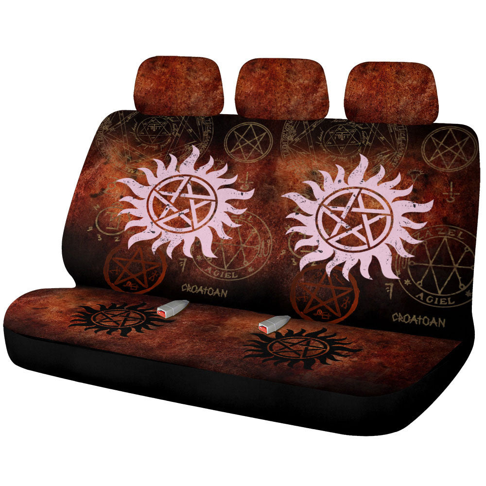 Protection Tattoo Car Back Seat Covers Custom Supernatural Car Accessories - Gearcarcover - 1