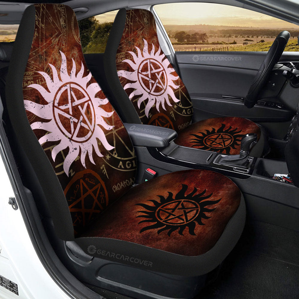 Protection Tattoo Car Seat Covers Custom Supernatural Car Accessories - Gearcarcover - 2