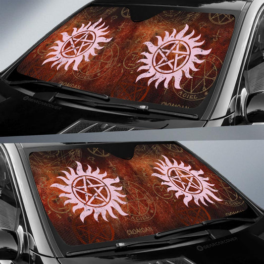 Protection Tattoo Car Sunshade Custom Supernatural Car Accessories - Gearcarcover - 2
