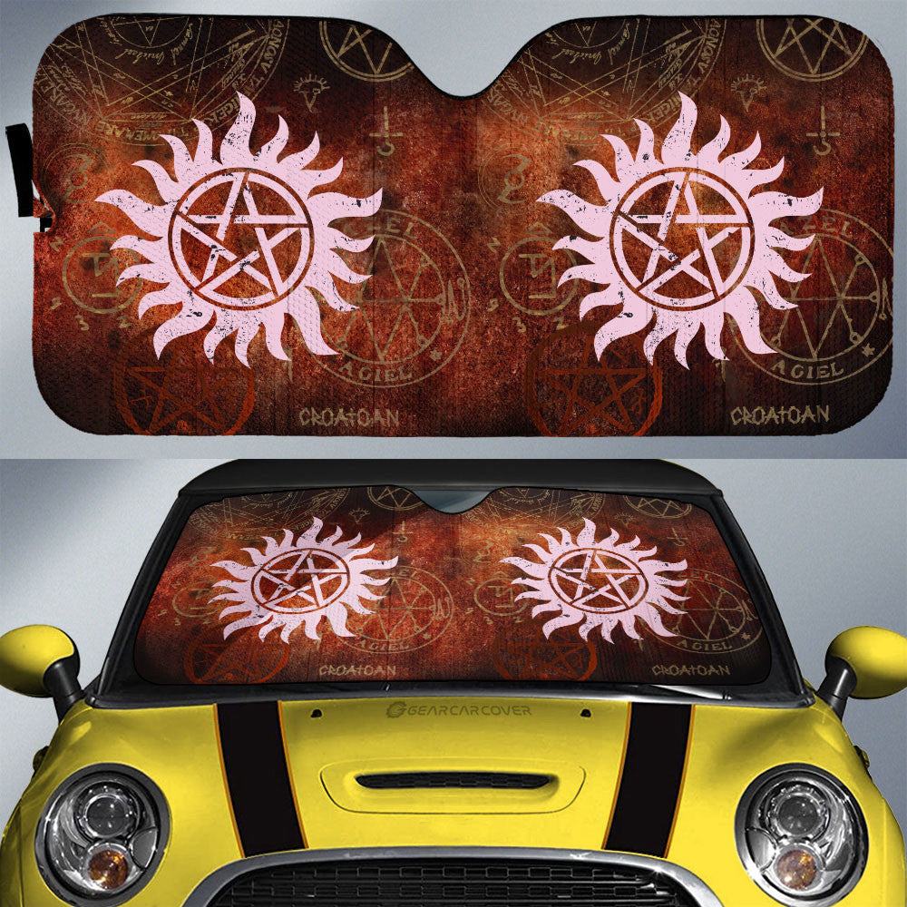 Protection Tattoo Car Sunshade Custom Supernatural Car Accessories - Gearcarcover - 1