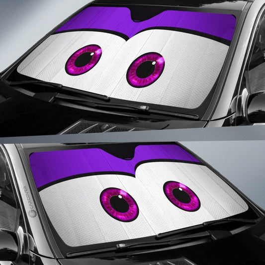 Purple Cute Car Eyes Sun Shade Custom Funny Car Accessories - Gearcarcover - 2