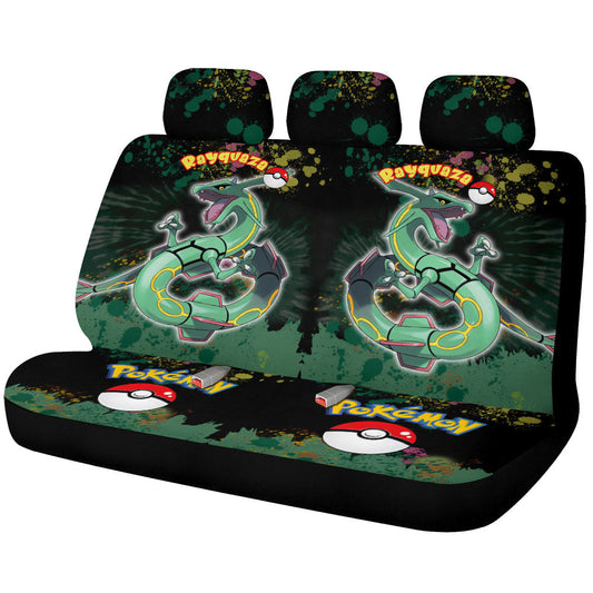Rayquaza Car Back Seat Covers Custom Tie Dye Style Anime Car Accessories - Gearcarcover - 1