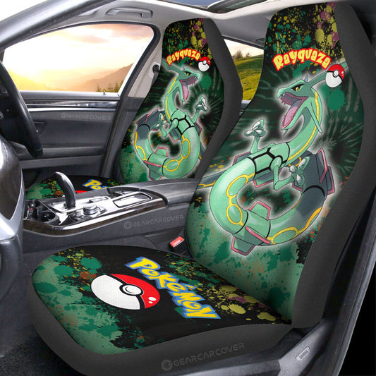 Rayquaza Car Seat Covers Custom Tie Dye Style Anime Car Accessories - Gearcarcover - 2
