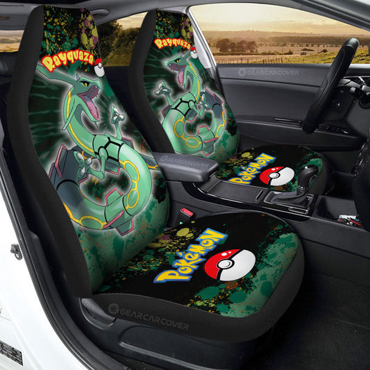 Rayquaza Car Seat Covers Custom Tie Dye Style Anime Car Accessories - Gearcarcover - 1