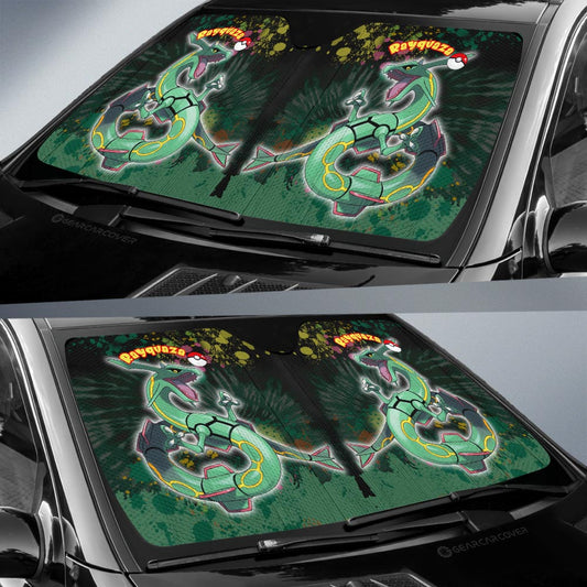 Rayquaza Car Sunshade Custom Tie Dye Style Anime Car Accessories - Gearcarcover - 2