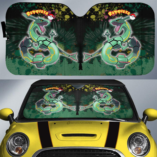 Rayquaza Car Sunshade Custom Tie Dye Style Anime Car Accessories - Gearcarcover - 1