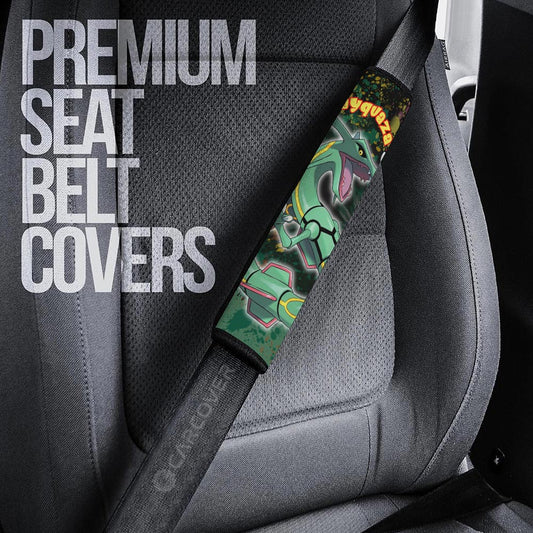 Rayquaza Seat Belt Covers Custom Tie Dye Style Anime Car Accessories - Gearcarcover - 2