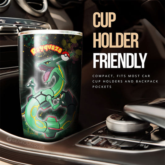 Rayquaza Tumbler Cup Custom Tie Dye Style Anime Car Accessories - Gearcarcover - 2