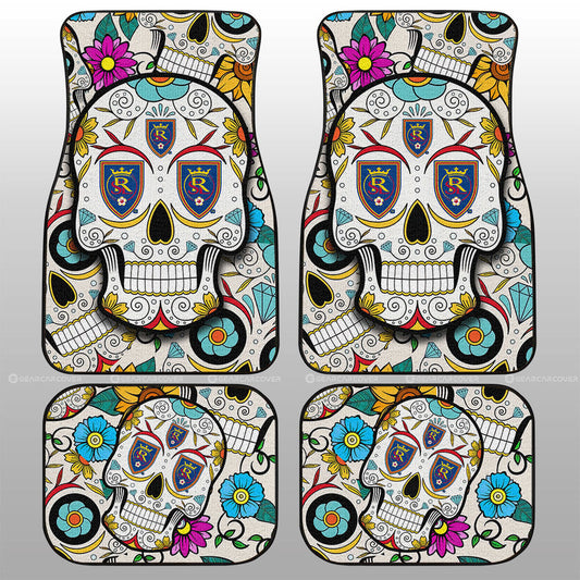 Real Salt Lake Car Floor Mats Custom Sugar Skull Car Accessories - Gearcarcover - 1