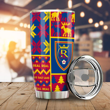 Real Salt Lake Tumbler Cup Custom Ugly Style Car Accessories - Gearcarcover - 1