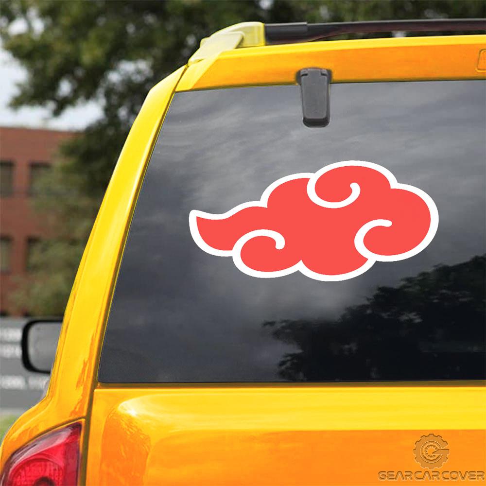 Red Akatsuki Cloud Car Sticker Custom Anime Car Accessories - Gearcarcover - 3