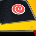 Red And White Uzumaki Symbol Car Sticker Custom Anime Car Accessories - Gearcarcover - 2