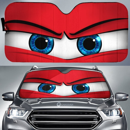 Red Angry Car Eyes Sun Shade Custom Funny Car Accessories - Gearcarcover - 1