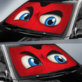 Red Challenging Car Eyes Sun Shade Custom Funny Car Accessories - Gearcarcover - 2