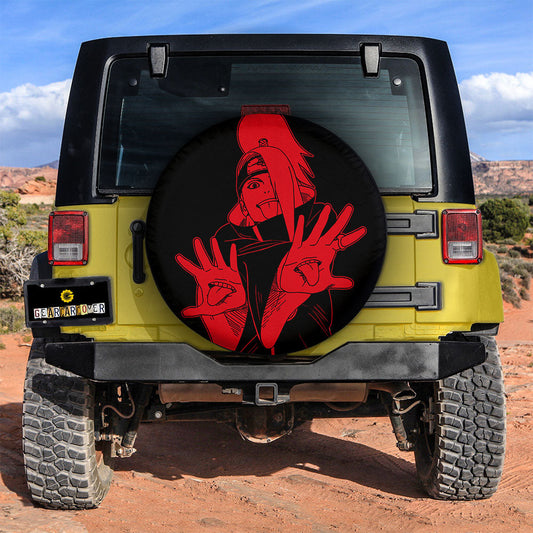 Red Deidara Spare Tire Cover Custom Anime - Gearcarcover - 2