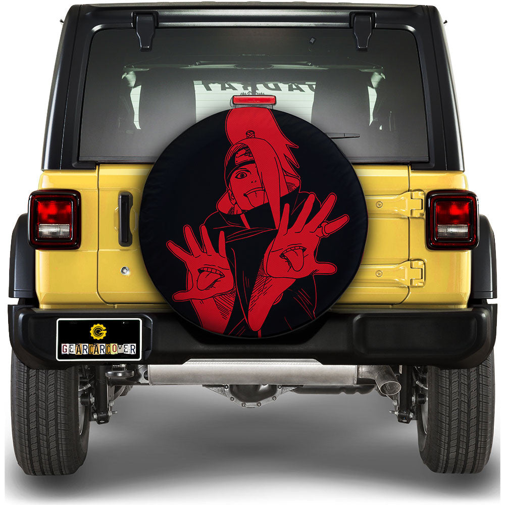 Red Deidara Spare Tire Cover Custom Anime - Gearcarcover - 1