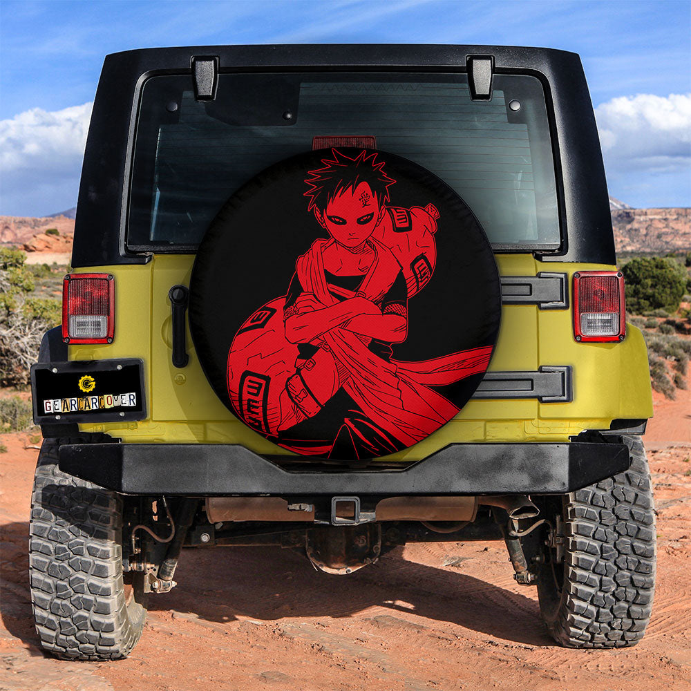 Red Gaara Spare Tire Cover Custom Anime - Gearcarcover - 2