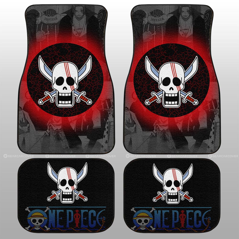 Red Hair Pirates Flag Car Floor Mats Custom Car Accessories - Gearcarcover - 2