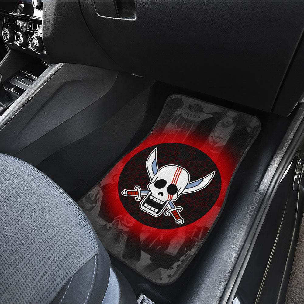 Red Hair Pirates Flag Car Floor Mats Custom Car Accessories - Gearcarcover - 4