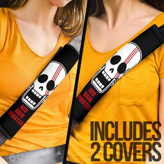 Red Hair Pirates Flag Seat Belt Covers Custom Car Accessories - Gearcarcover - 2