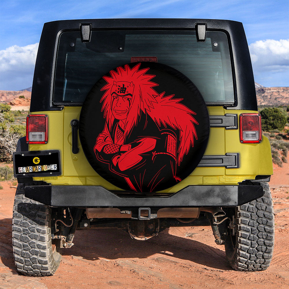 Red Jiraiya Spare Tire Cover Custom Anime - Gearcarcover - 2